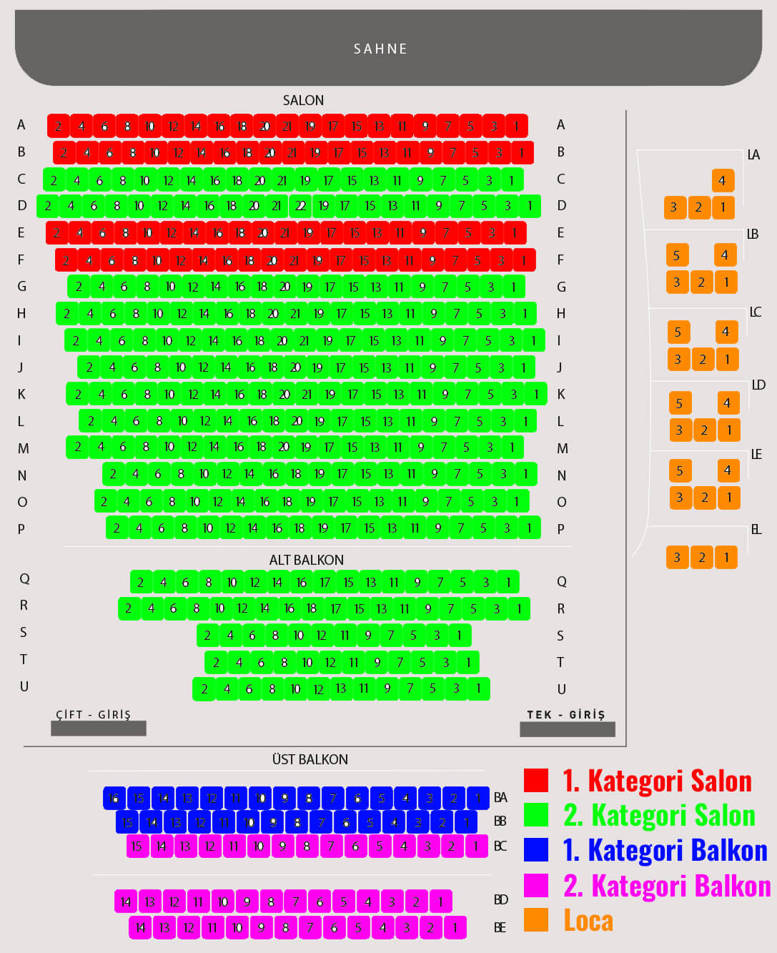 Shrek: The Musical - 03.05.2026 Oturma Planı