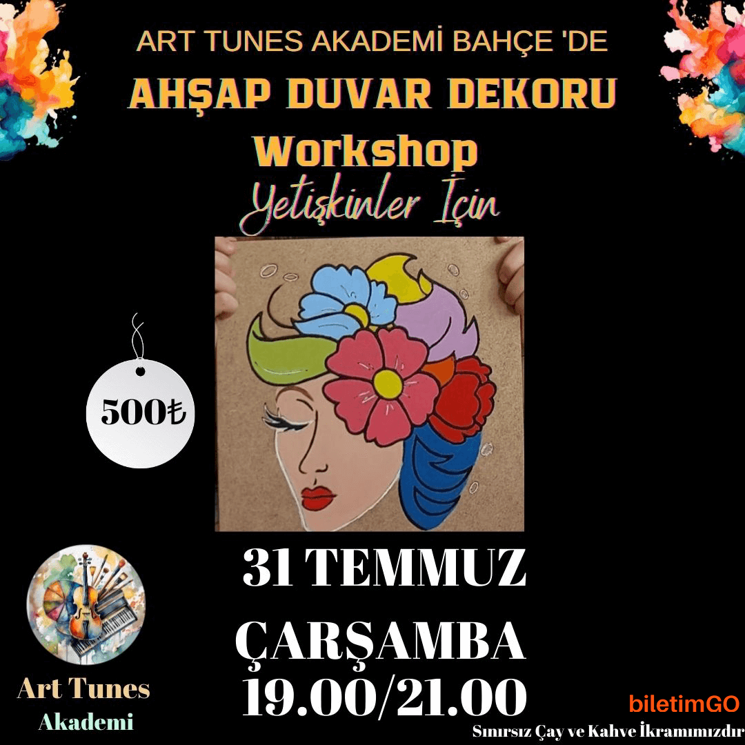 Sınırsız Çay ve Kahve Eşliğinde Ahşap Duvar Dekoru Workshop