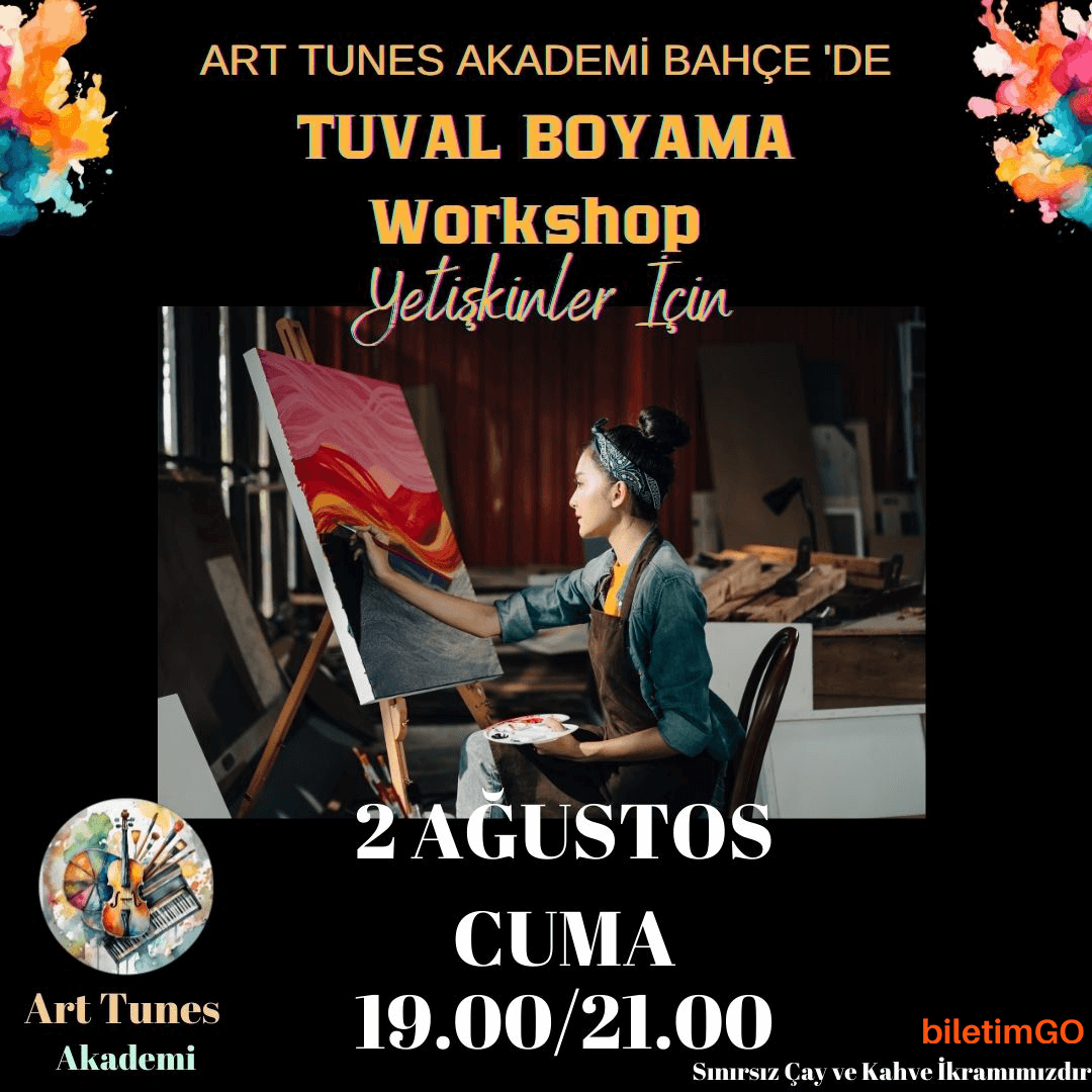 Sınırsız Çay ve Kahve Eşliğinde Tuval Boyama Workshop