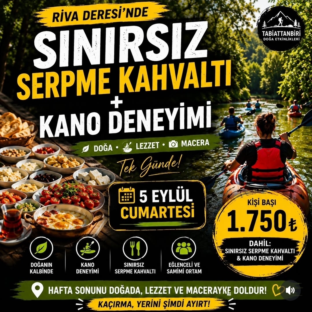 Sınırsız Serpme Kahvaltı ve Kano Turu