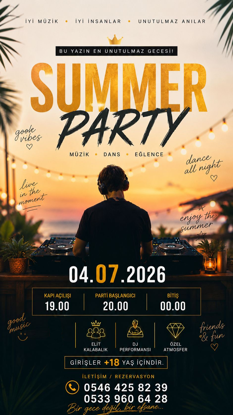 SUMMER NİGHT PARTY card