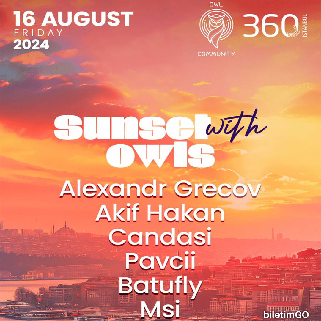 Sunset with Owl's at 360 Istanbul
