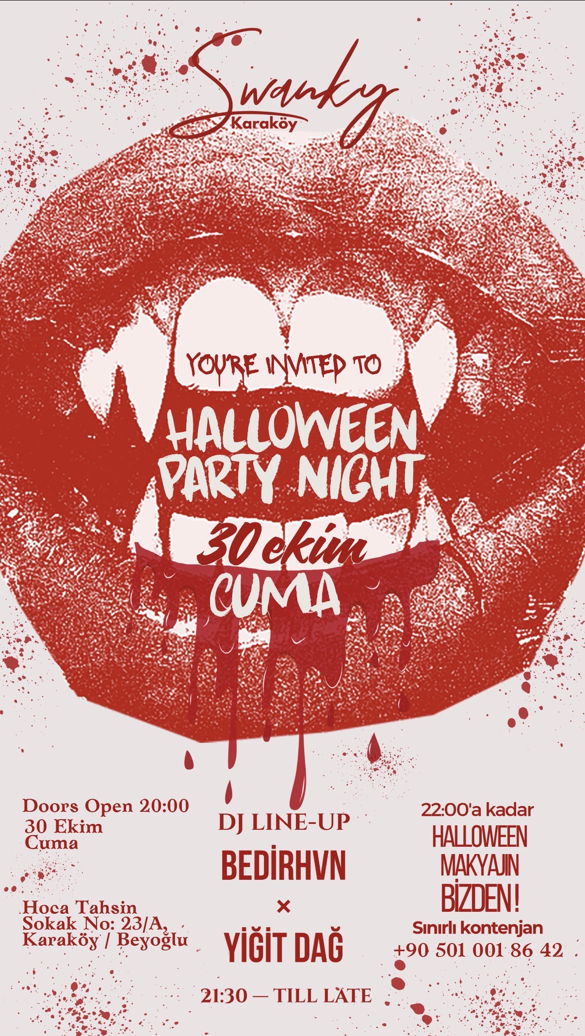 SWANKY HALLOWEEN | 30 EKİM CUMA