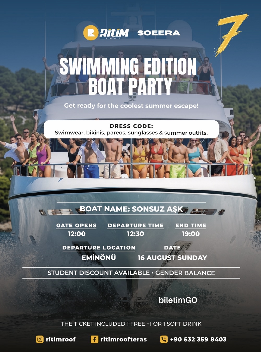 SWIMMING EDITION BOAT PARTY 7