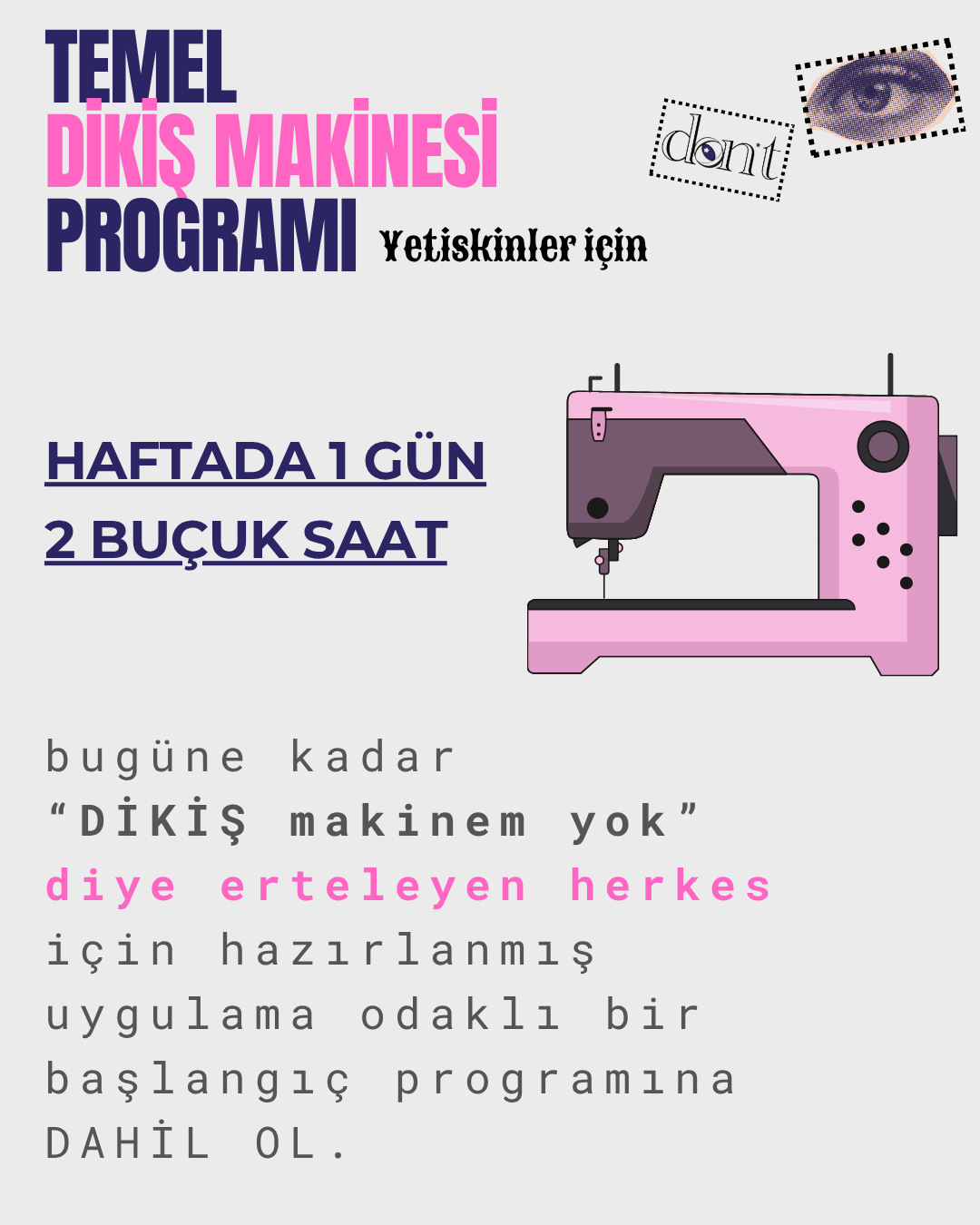 Temel Dikiş Makinesi Programı