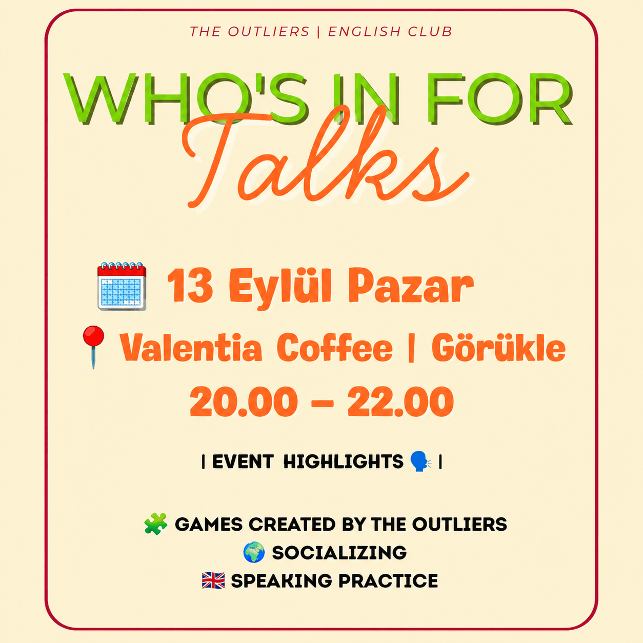 The Outliers | English Speaking Club