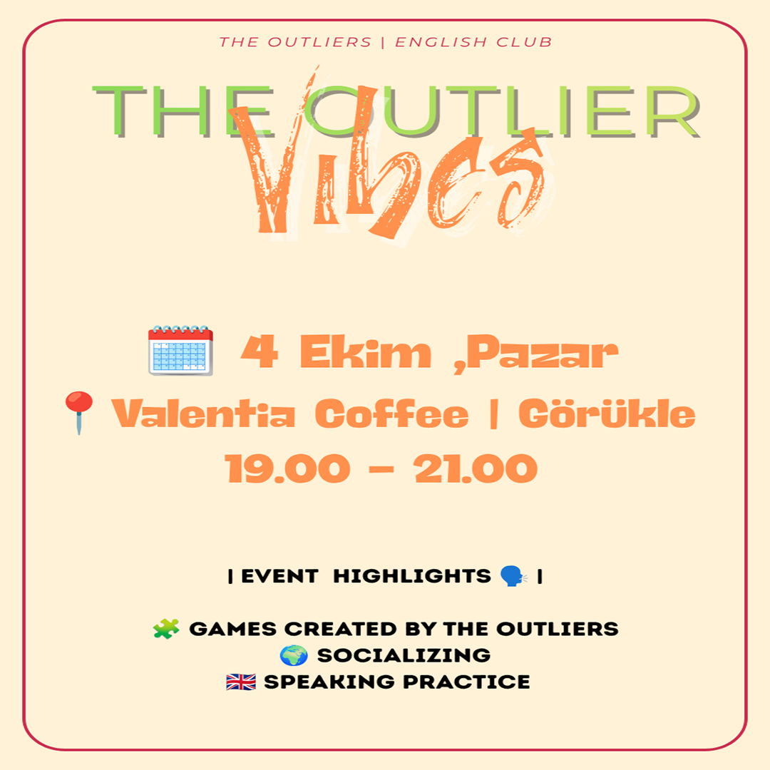 The Outliers | English Speaking Club etkinlik afişi