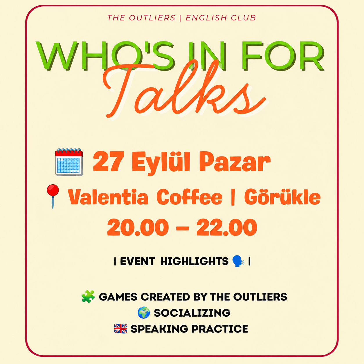 The Outliers | English Speaking Club