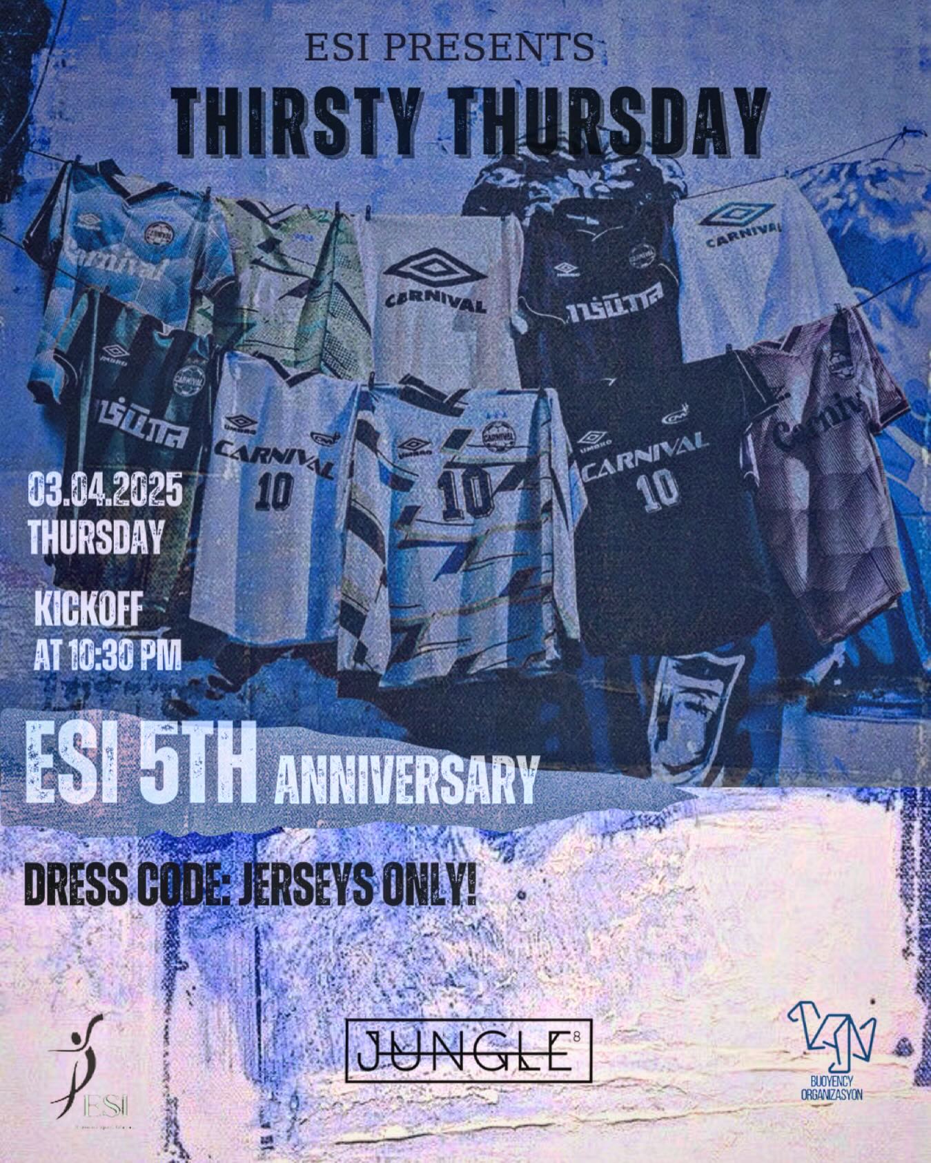 Thirsty Thursday: ESI 5 Years – Sporty Spirit & Jerseys!