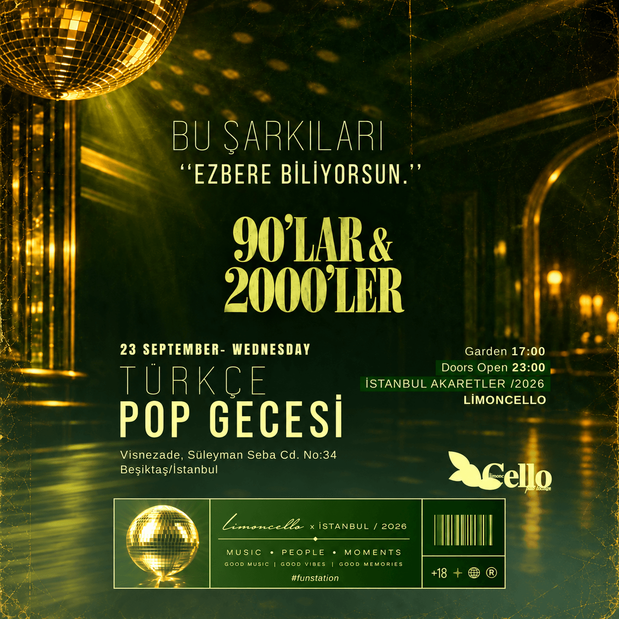 Türkçe Pop Gecesi Limoncello