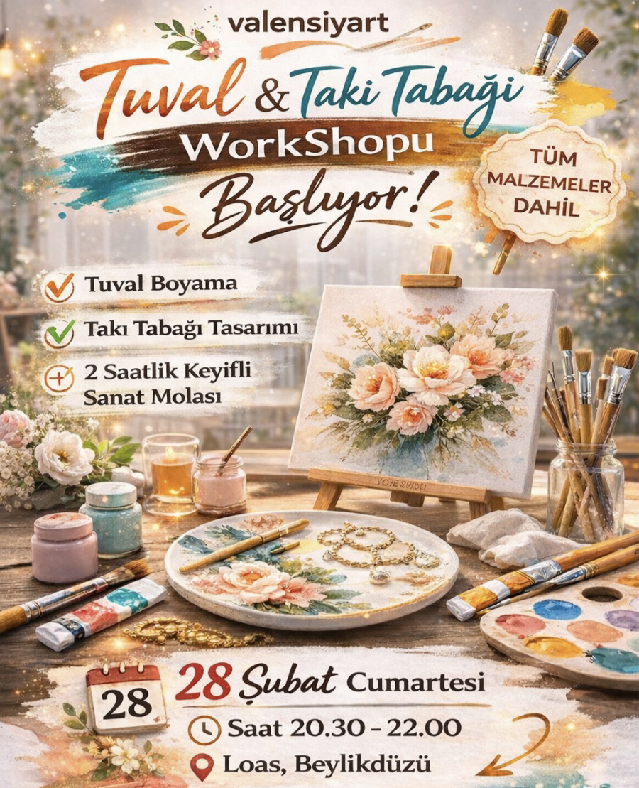 Tuval & Seramik Vazo & Takı Tabağı Boyama