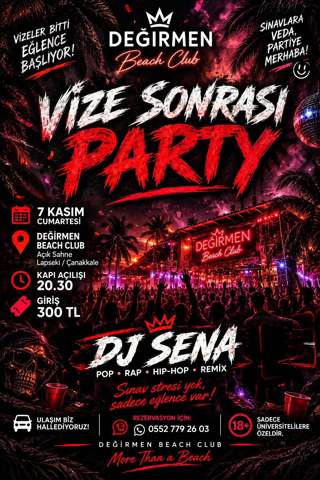 VİZE SONRASI PARTİSİ | DEĞİRMEN BEACH CLUB