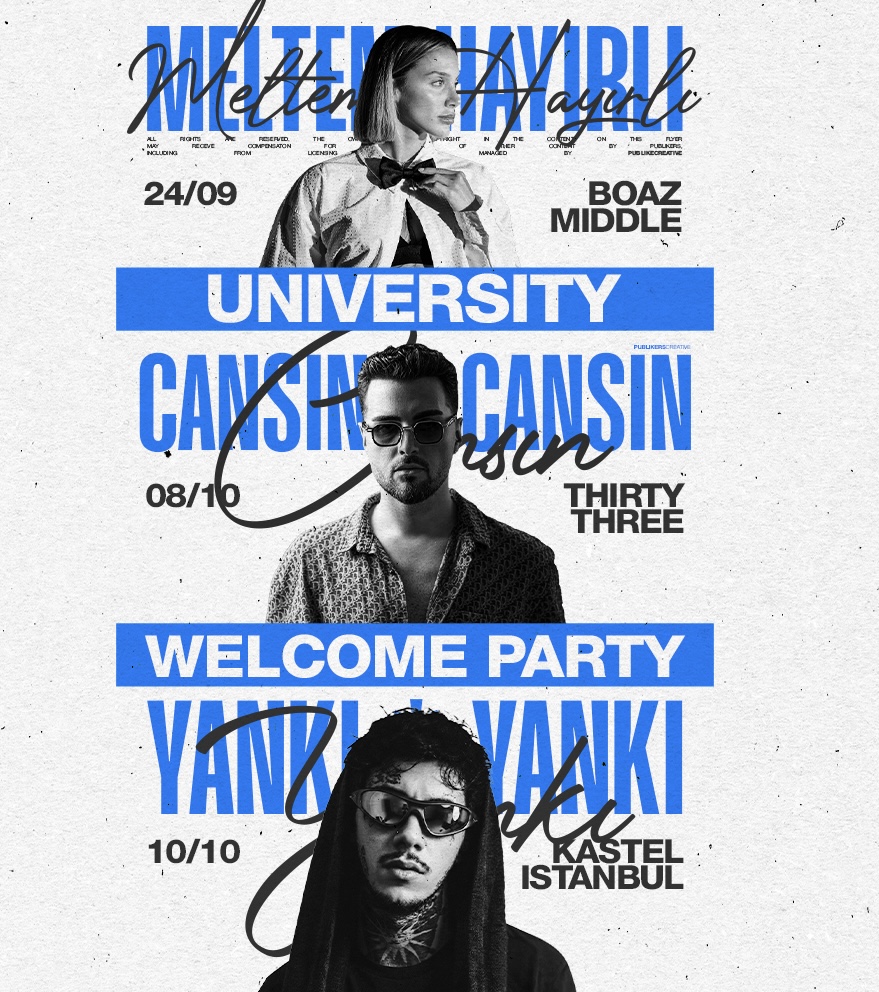 WELCOME PARTY 3 ETKİNLİK BOAZ- KASTEL-THIRTY-THREE