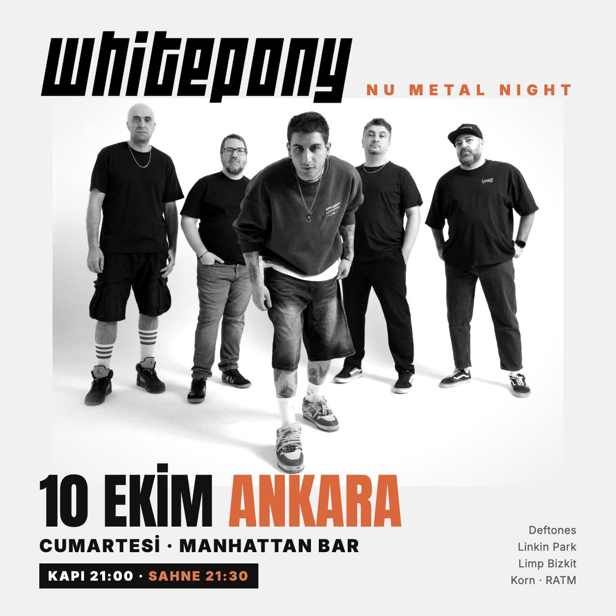 WHITEPONY – Nu Metal Night | Ankara