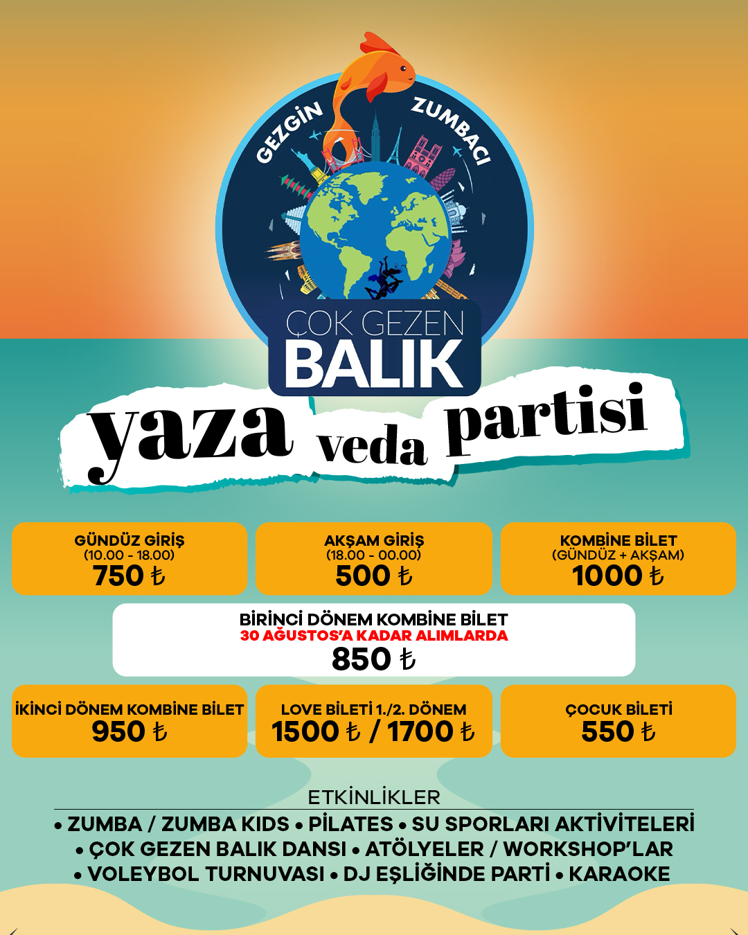 ÇOK GEZEN BALIK YAZA VEDA PARTİSİ